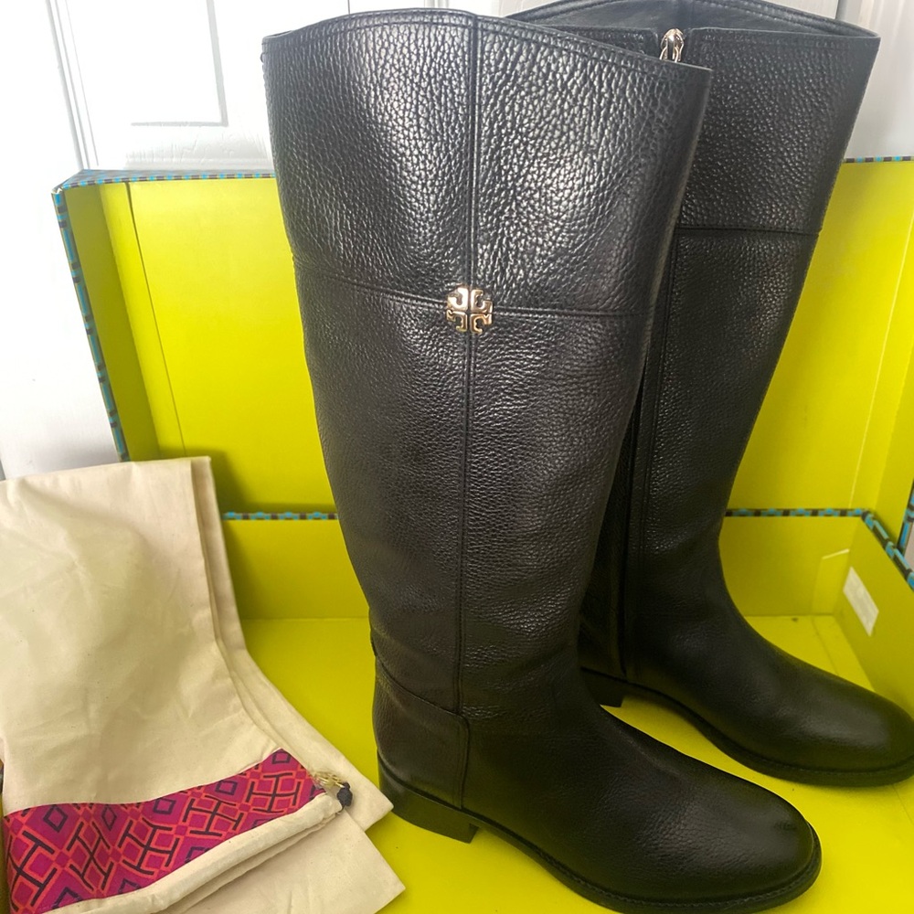 Tory Burch Black Jolie Riding Boots